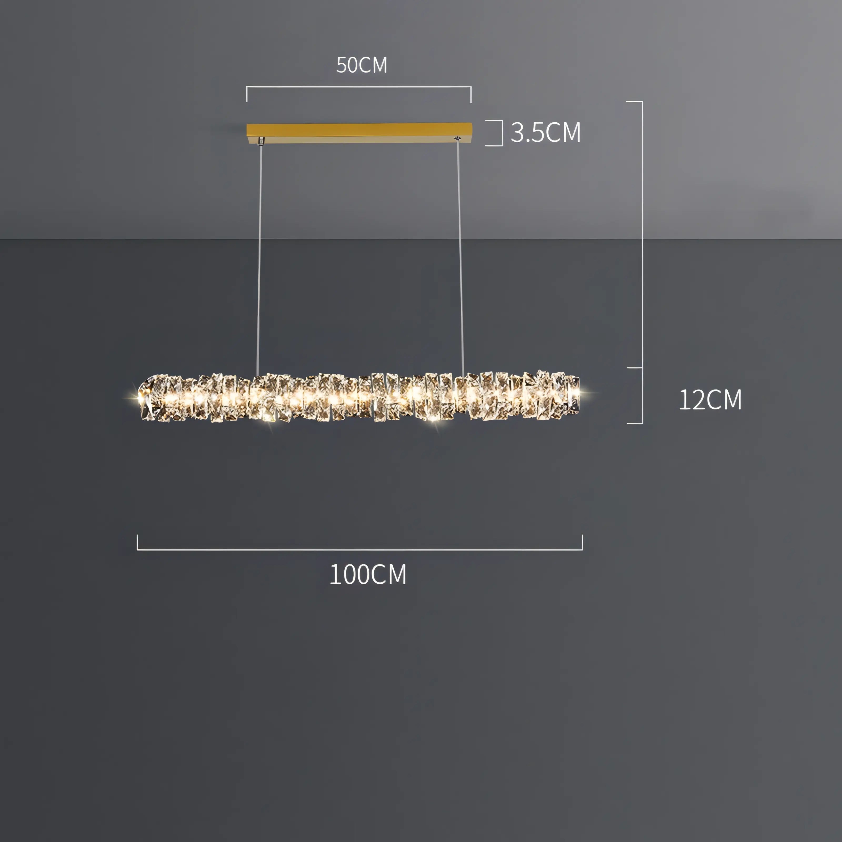 Hayes - Modern Twisted Crystal Glass Ceiling Chandelier