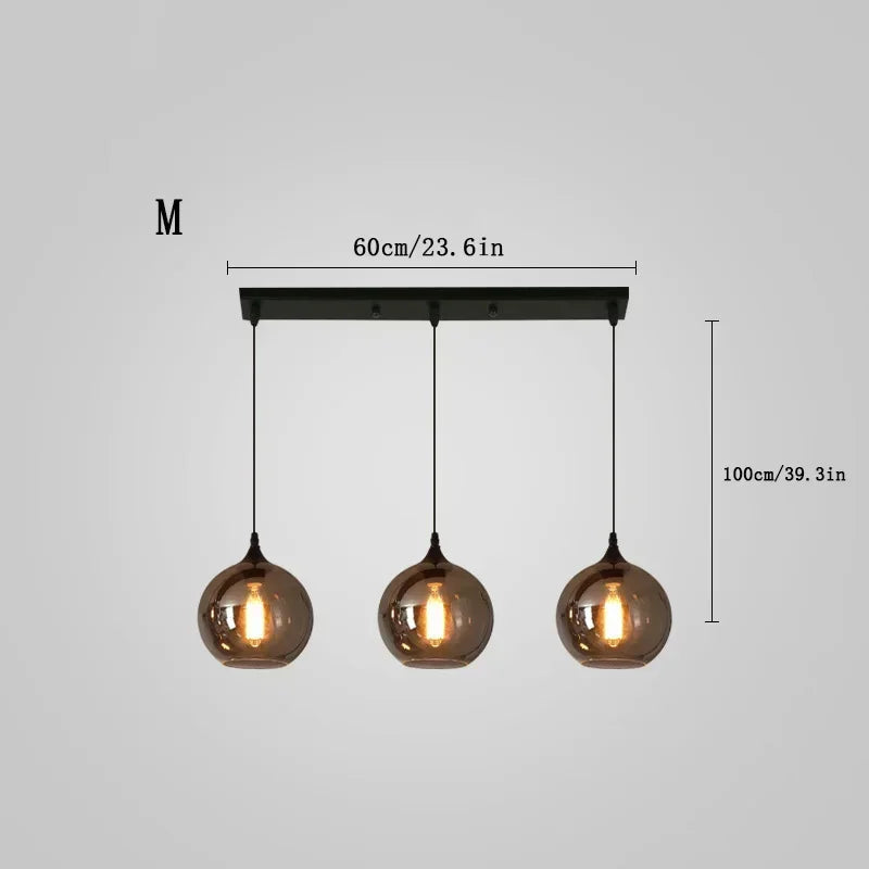 Filomena - Multi Head Modern Smoked Shade Pendant Chandelier Ceiling Light