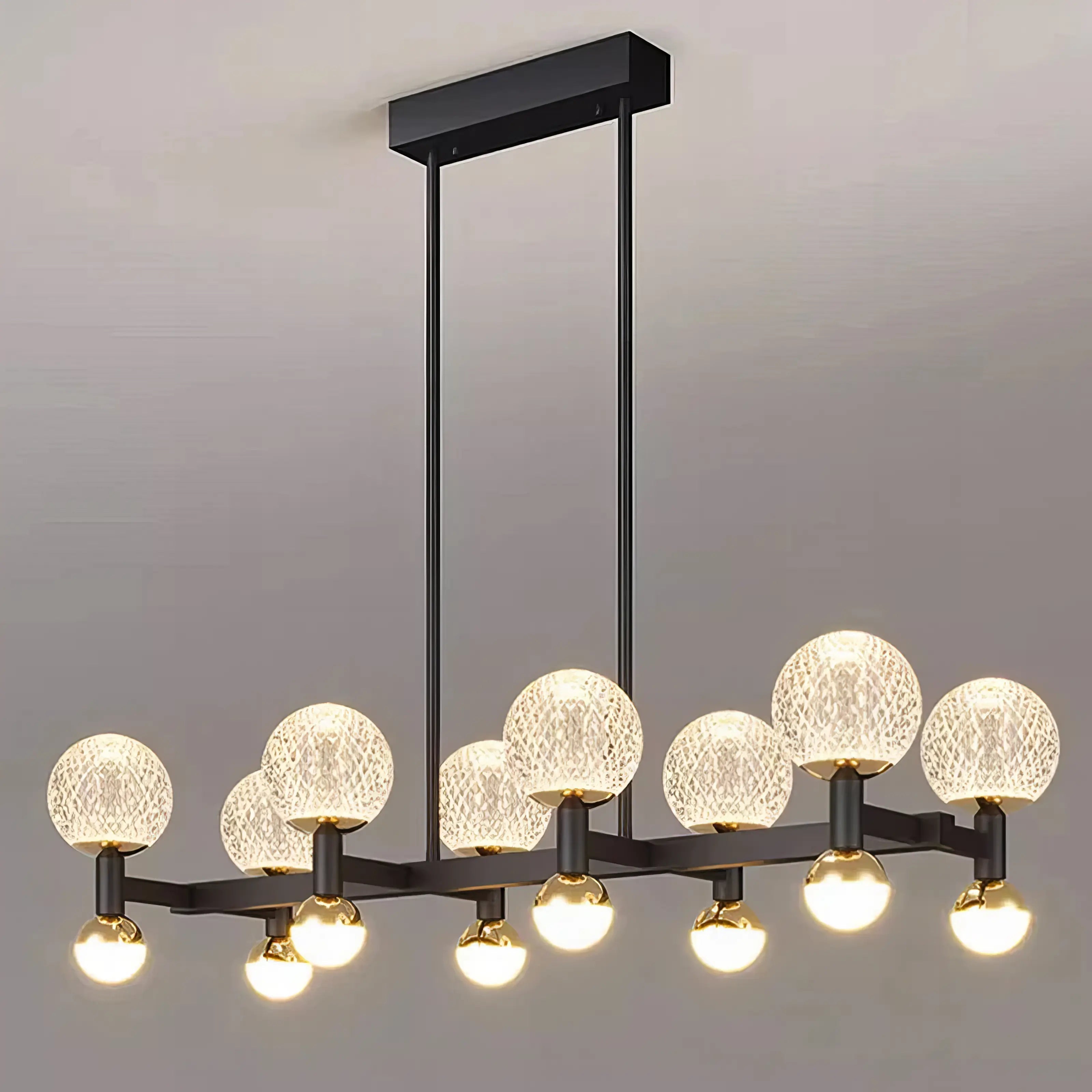 Uma - Modern Glass Ball Multi Head Ceiling Chandelier