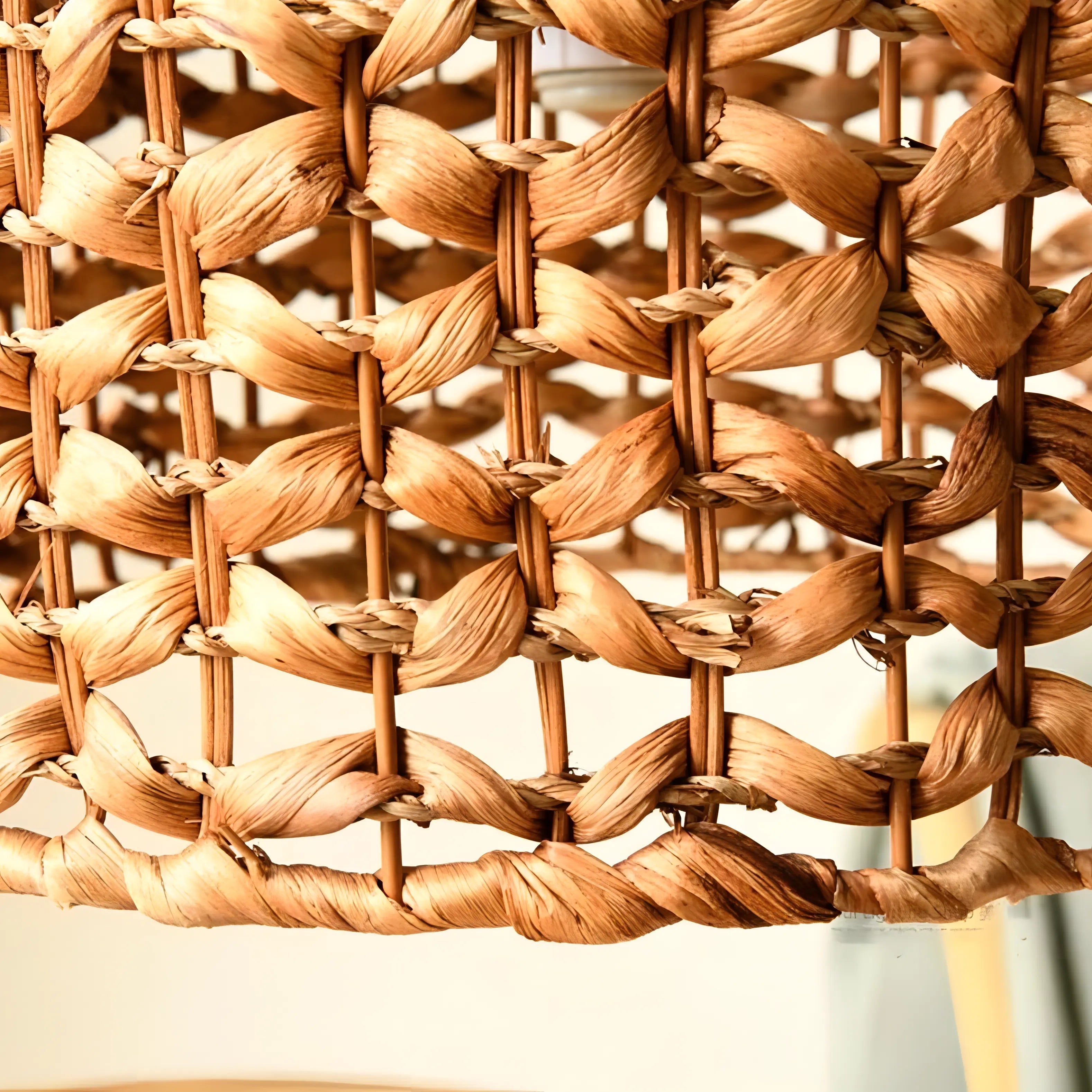 Solomon - Round Rattan Wicker Hanging Ceiling Light