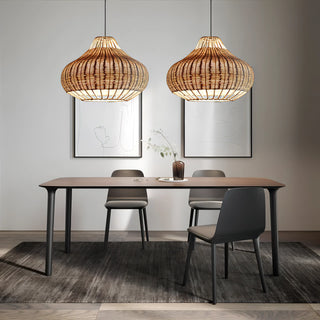 Tolliver - Rattan Woven Pendant Ceiling Light Southeast Asia Style