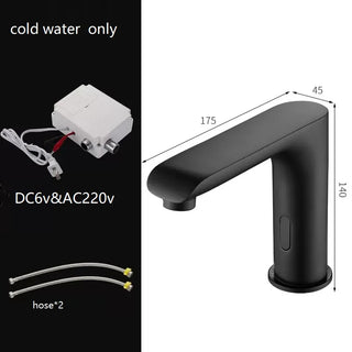 Luz - Modern Angled Spout Matte Black Touch-less Tap