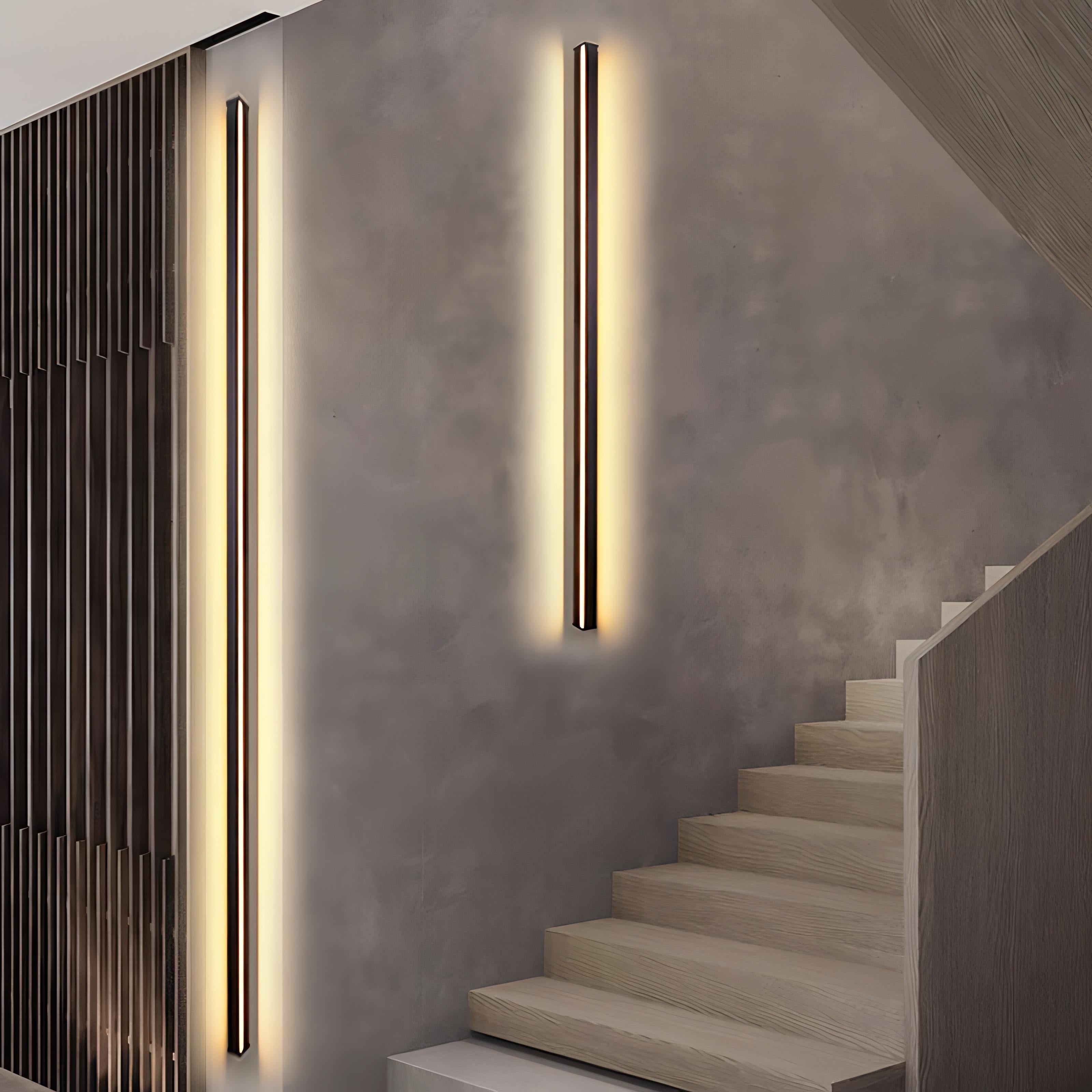 Langston - Modern Black Thin LED Wall Light Bar