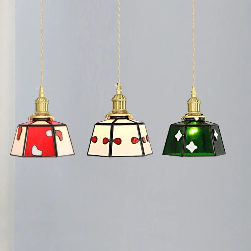 Sully - Coloured Glass Hanging Pendant Ceiling Light