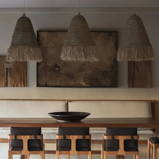 Anika - Wicker Hand-Knitted Pendant Round Ceiling Light
