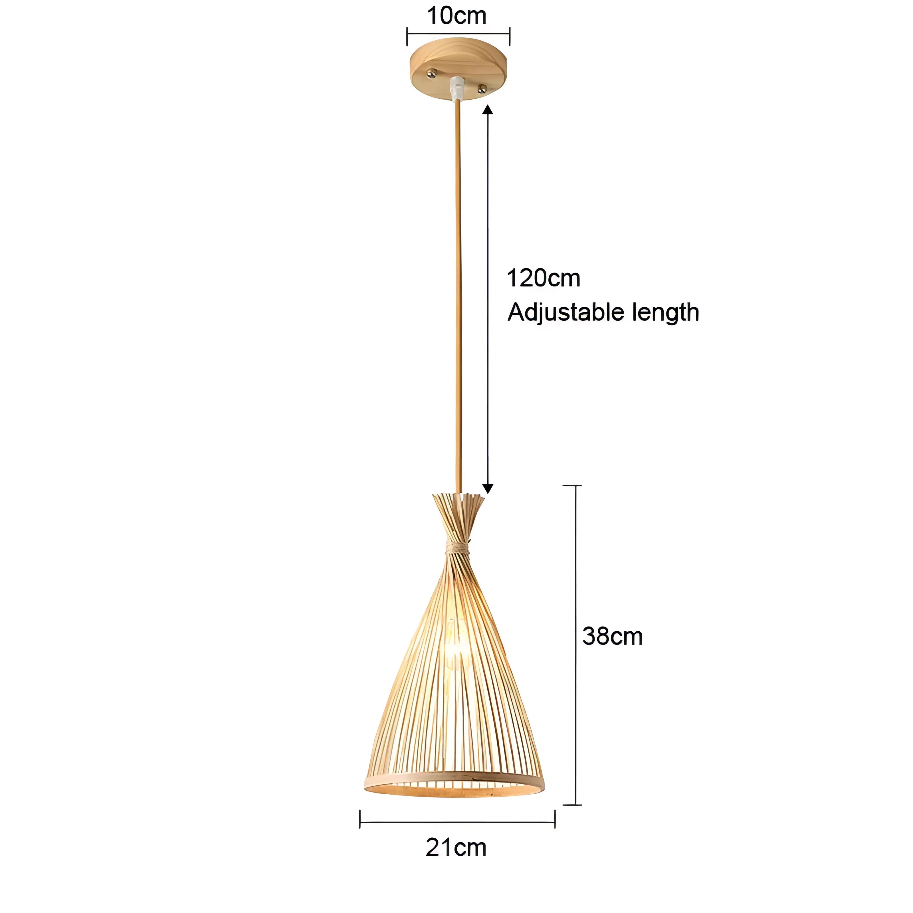 Emily - Hanging Bamboo Weaving Pendant Light