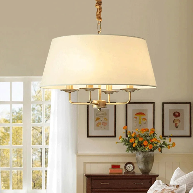Rican - American Gold Hanging Round Ceiling Light