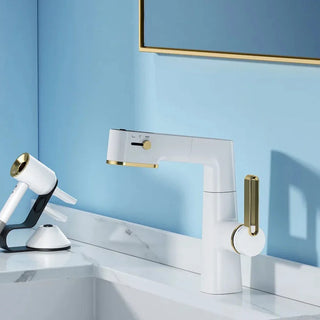 Reese - Pull Out Basin Mixer LED Temperature Tap 360° Rotatable