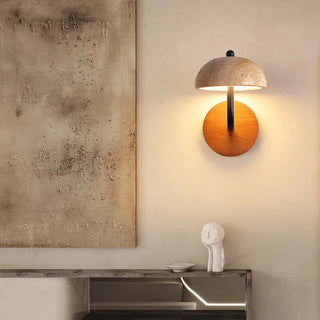 Marli - Vintage Retro Mushroom Shape Natural Stone Wall Light