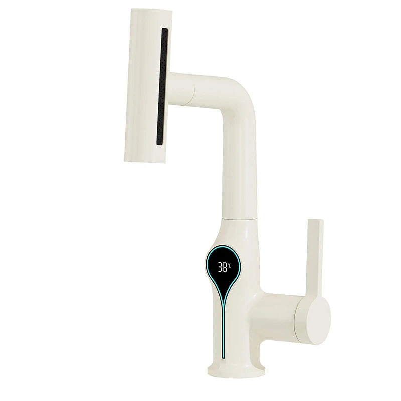 Kameron - Modern Waterfall Spout Tap with Digital Temperature Display