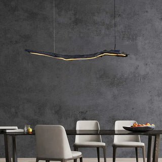 Peck - Drift Wood Style LED Strip Hanging Modern Ceiling Light