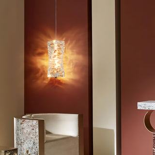 Zayd - Twisted Crystal Glass Hanging Pendant Ceiling Light