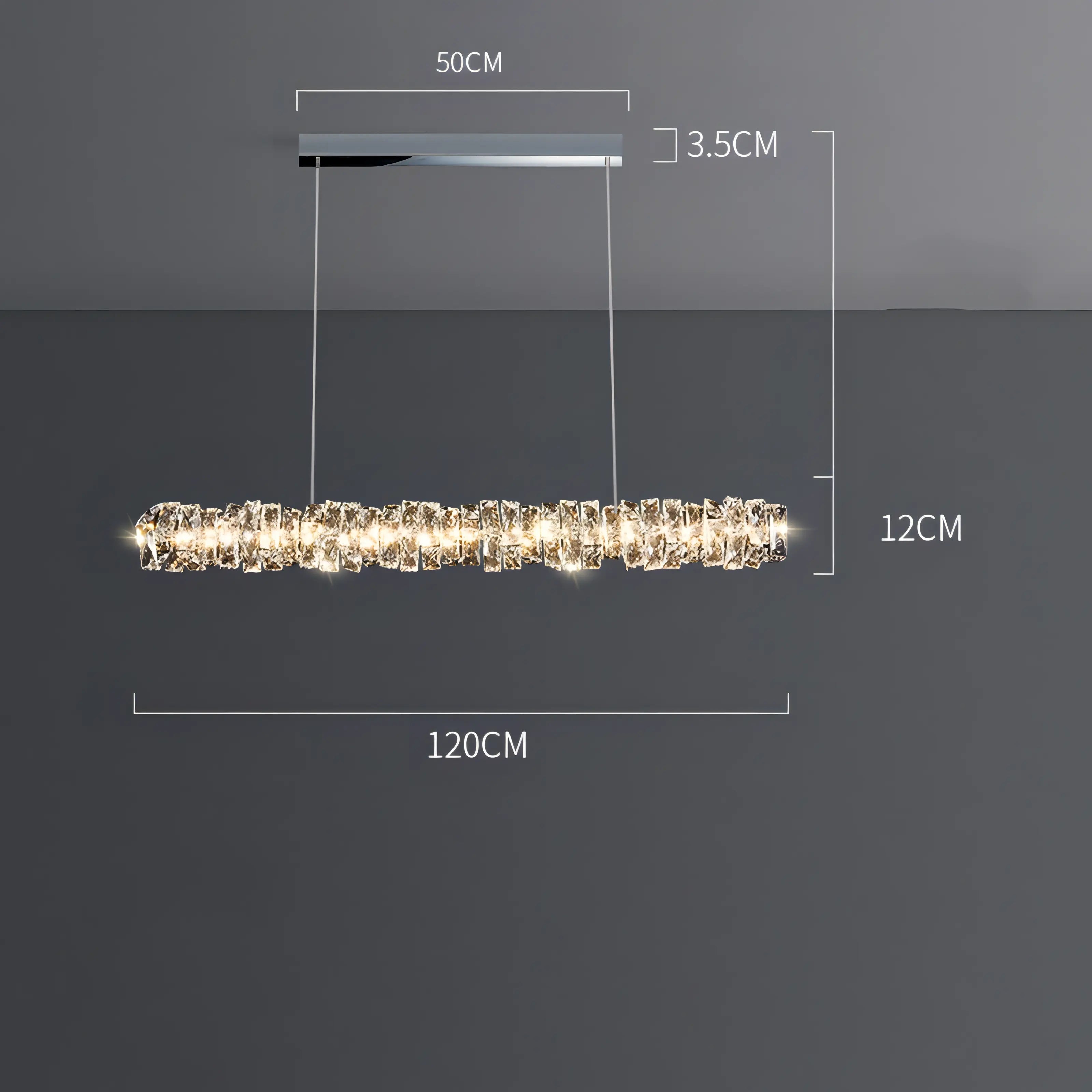 Hayes - Modern Twisted Crystal Glass Ceiling Chandelier