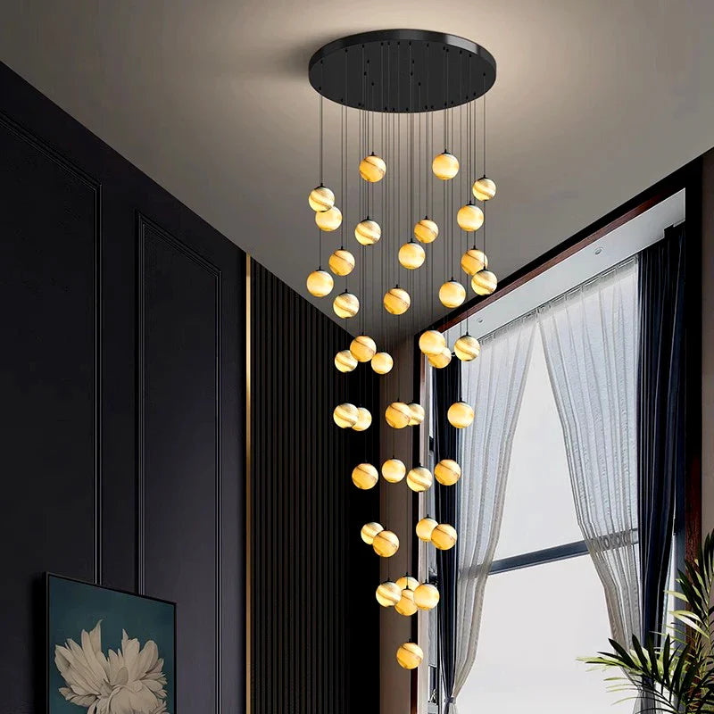Anastacia - Modern Moon Ball Round Ceiling Chandelier
