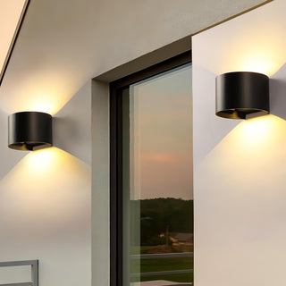 Albus - Semicircle Waterproof Black Outdoor RGB APP Controlled Wall Light