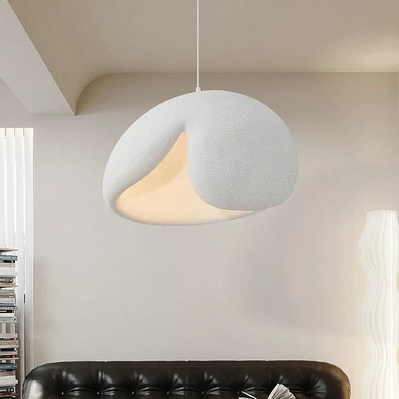 Ezeqi - Minimalist Wabi-Sabi Closed Shade Pendant Ceiling Light