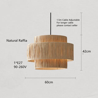 AWITI - Handmade Woven Round Tiered Ceiling Light
