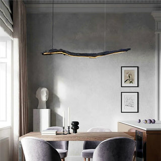 Peck - Drift Wood Style LED Strip Hanging Modern Ceiling Light