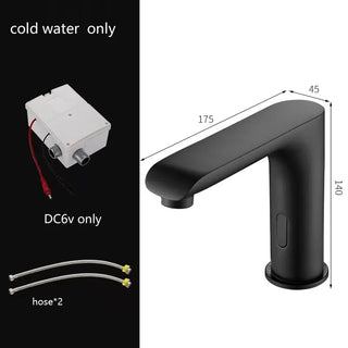 Luz - Modern Angled Spout Matte Black Touch-less Tap