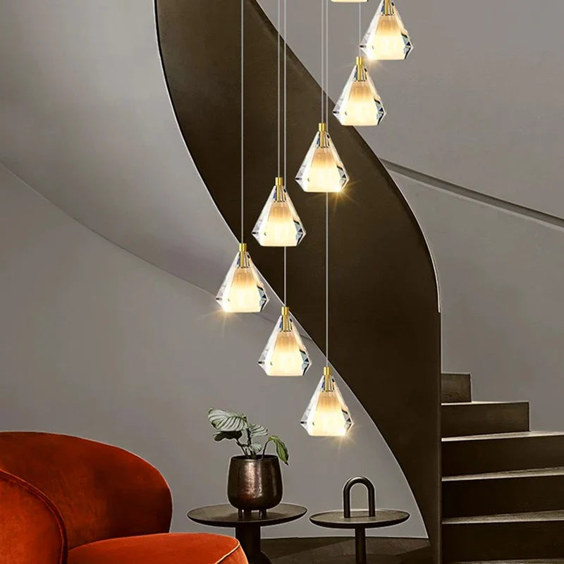 David - Crystal Pendant Hanging Chandelier