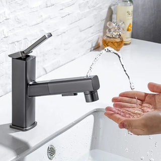 Salvador - Modern Pull Out Hot/Cold Single Lever Basin Tap