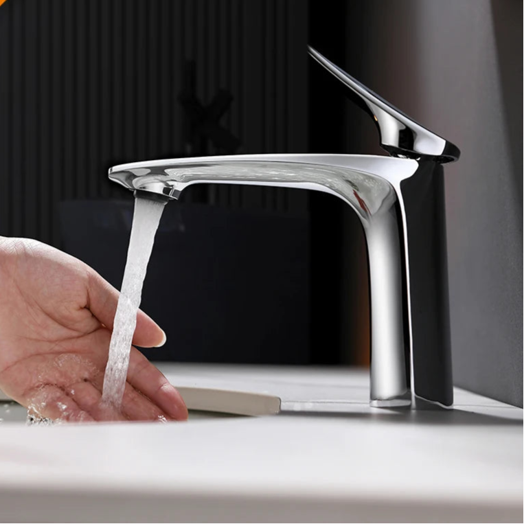 Ashely - Modern Single Handle Hot & Cold Water Bathroom Tap