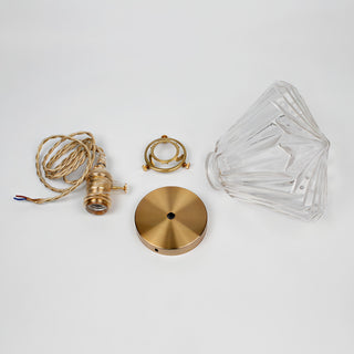 Zechariah - Cone Patterned Glass Pendant Ceiling Light