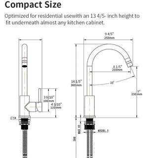 Mykala - Modern Single Handle Deck Mounted Bathroom Sink Faucet