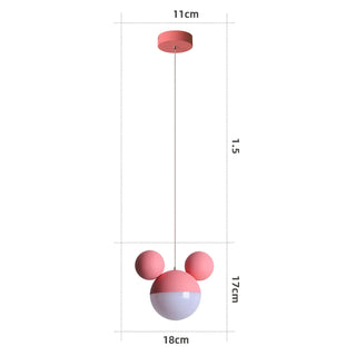 Reno - Bunny Ears Round Children's Ceiling Pendant Light