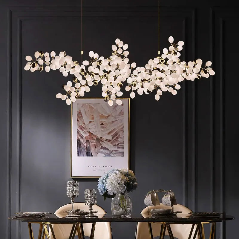 Boyd - Hanging White Petal Tree Modern Chandelier Ceiling Light