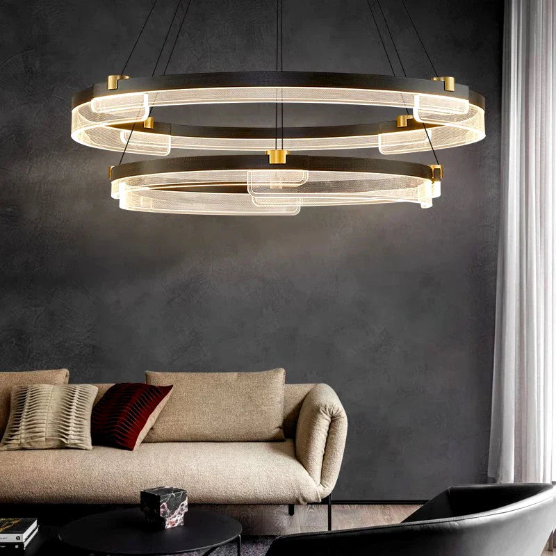 Serena - Modern Hanging Round LED Ceiling Chandelier