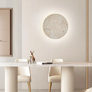 Vasilis - Natural Stone Circular Wall Lamp