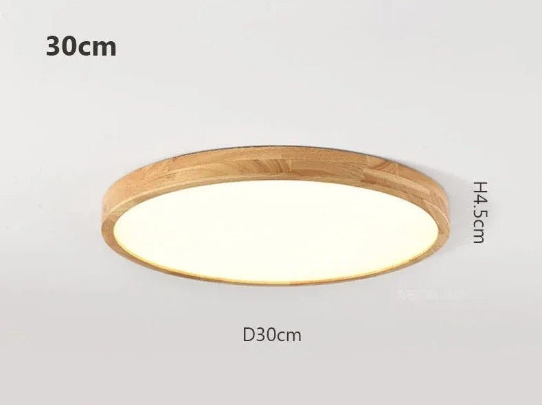 Arachne - Wood Nordic Thin LED Round Ceiling Light Properties