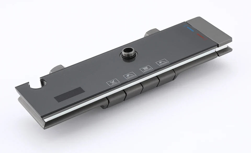 Desantis - Modern LED Rainfall Shower System with Temperature Display and Four Functions