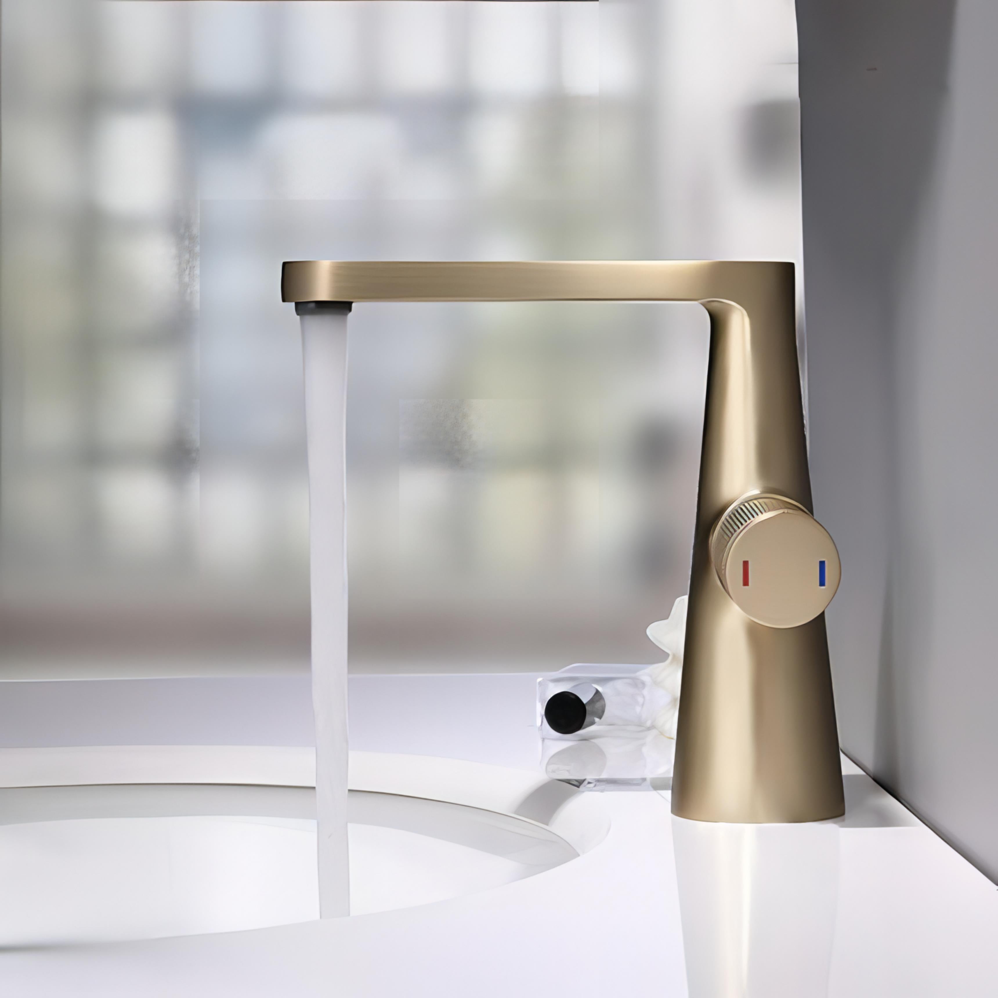 Elon - Polished Modern Twist Control Bathroom Mixer Tap