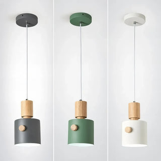 Sally - Nordic Round Wooden Pendant Ceiling Light