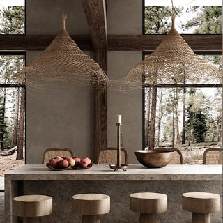 DAMBUDZO - Retro Bamboo Natural Ceiling Light