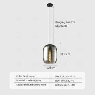 Adelia - Patterned Dome Glass Pendant Ceiling Light