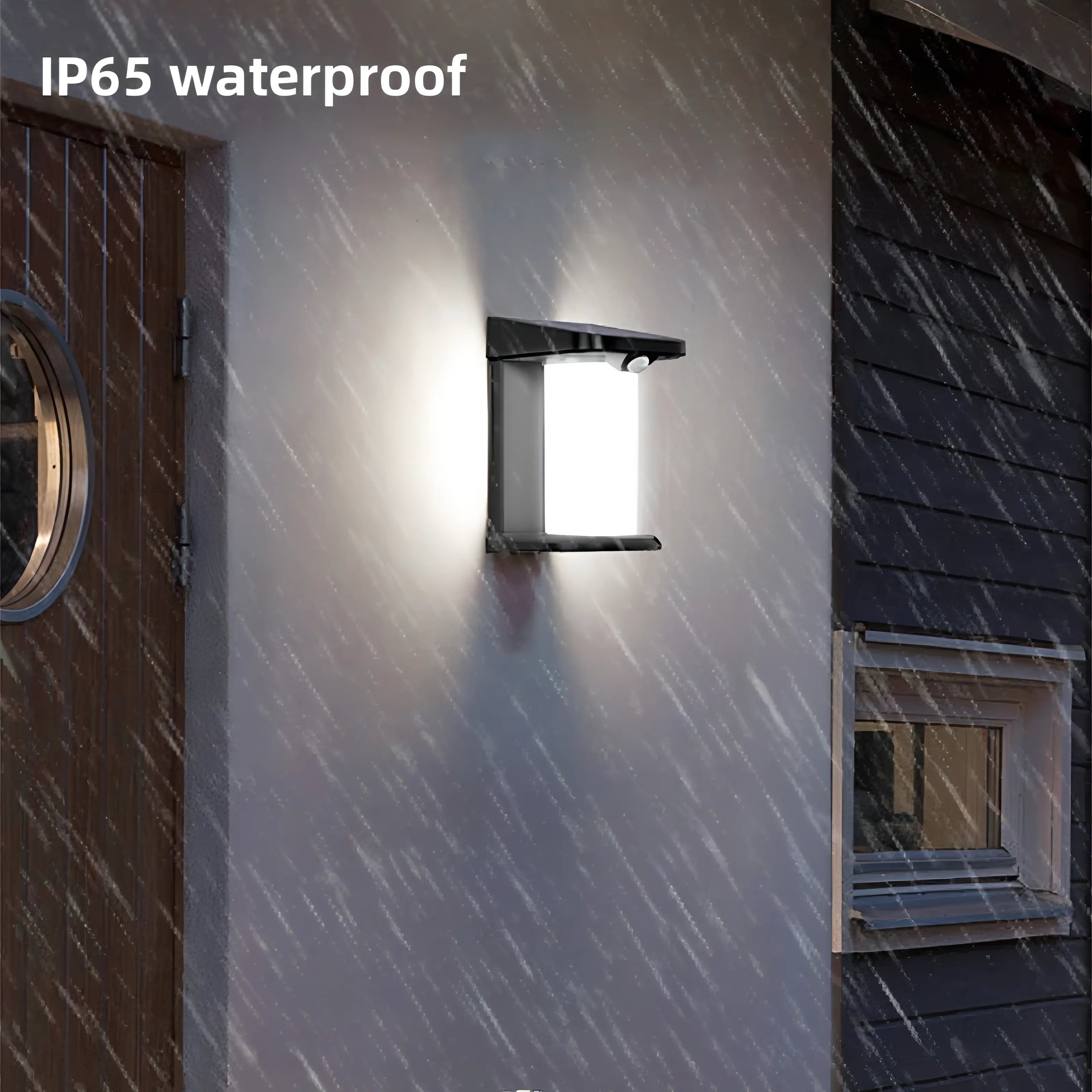 Mcghee - LED Round Outdoor Motion Sensor Wall Light