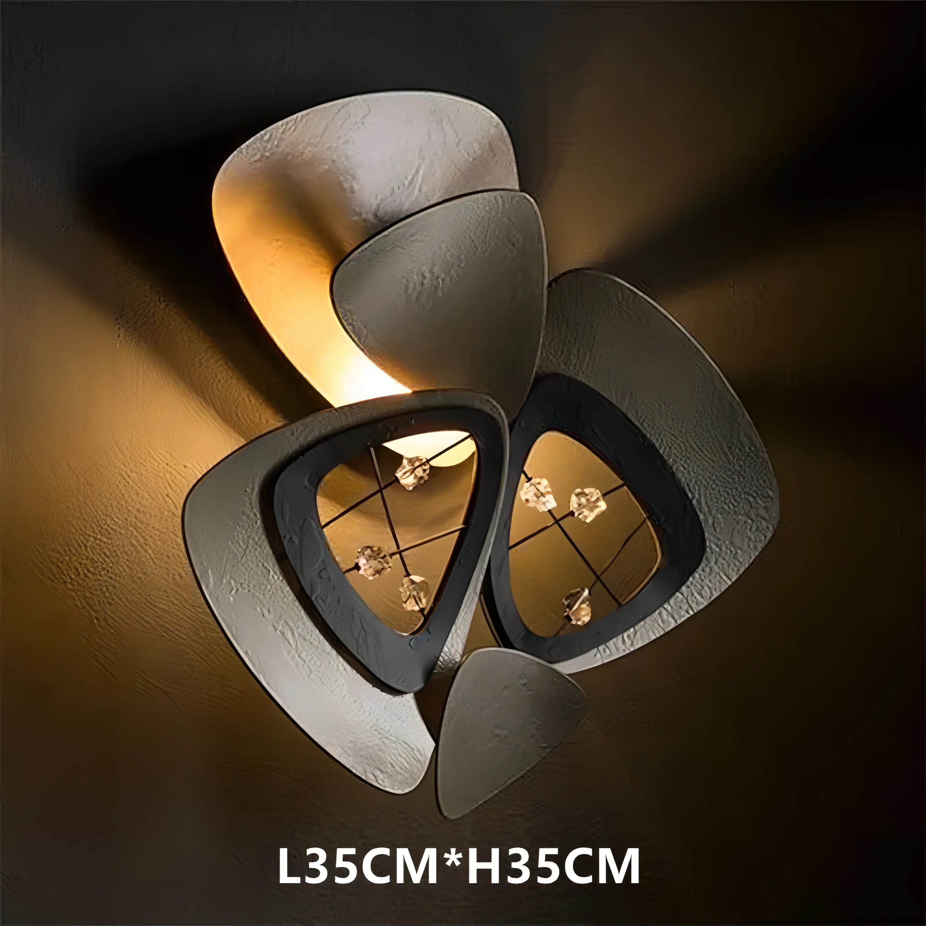 Nagel - Round Silver Leaf Hanging Ceiling Light