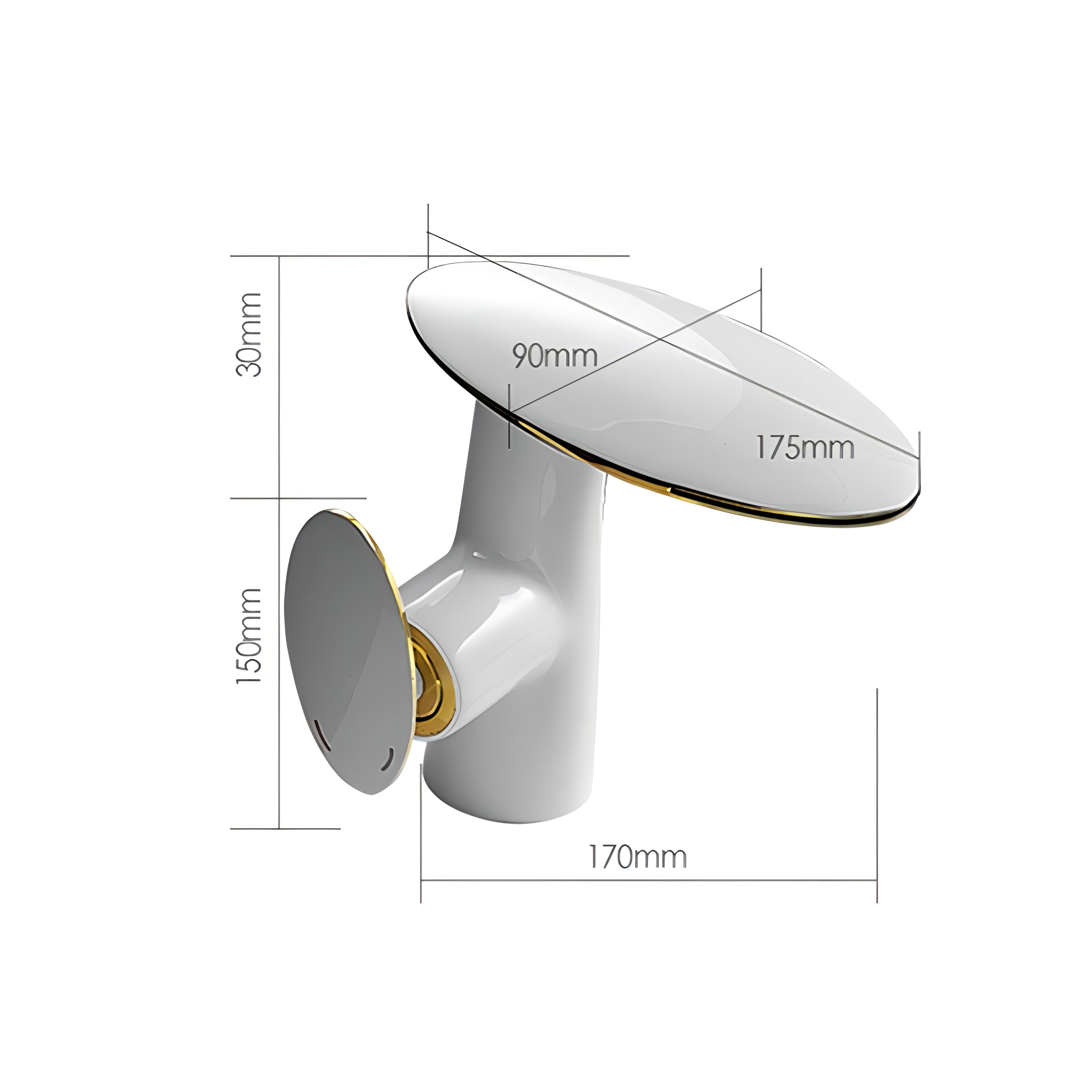 Peretz - Waterfall Brass Hot/Cold Sink Tap