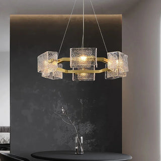 Jace - LED Modern Textured Glass Chandelier
