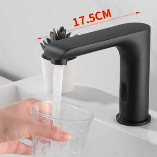 Luz - Modern Angled Spout Matte Black Touch-less Tap