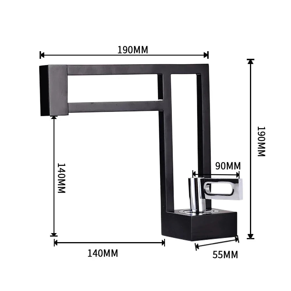Genevieve - Industrial Single Handle Bathroom Mixer Basin Tap
