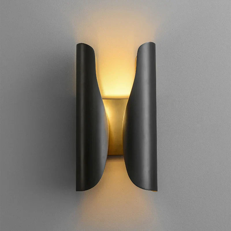 Alycia - Modern Double Mirroring Curved Up Down Wall Light