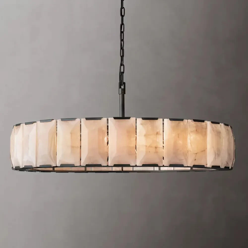 Naitis - Retro Vintage Marble Shade Ceiling Light Chandelier