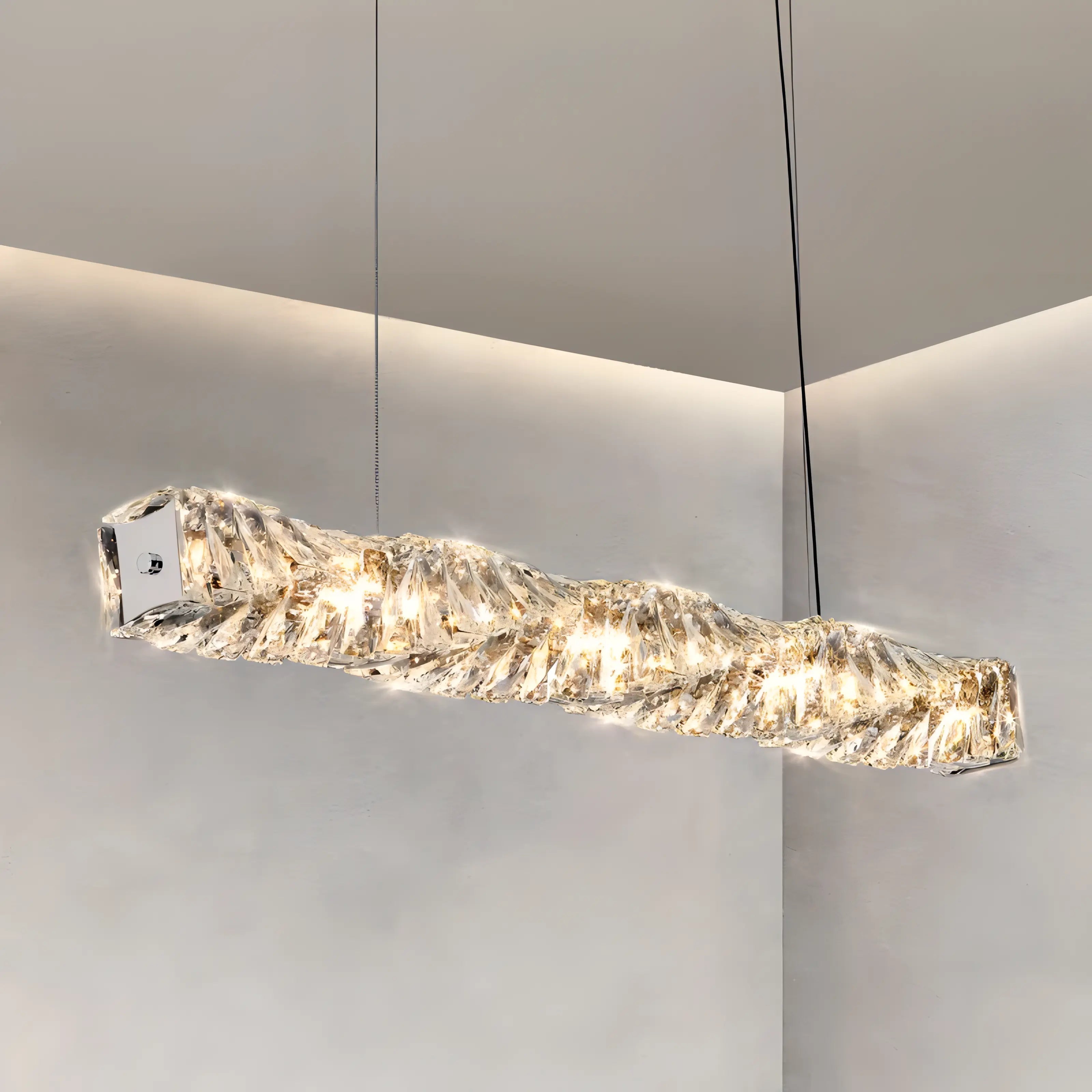 Hayes - Modern Twisted Crystal Glass Ceiling Chandelier