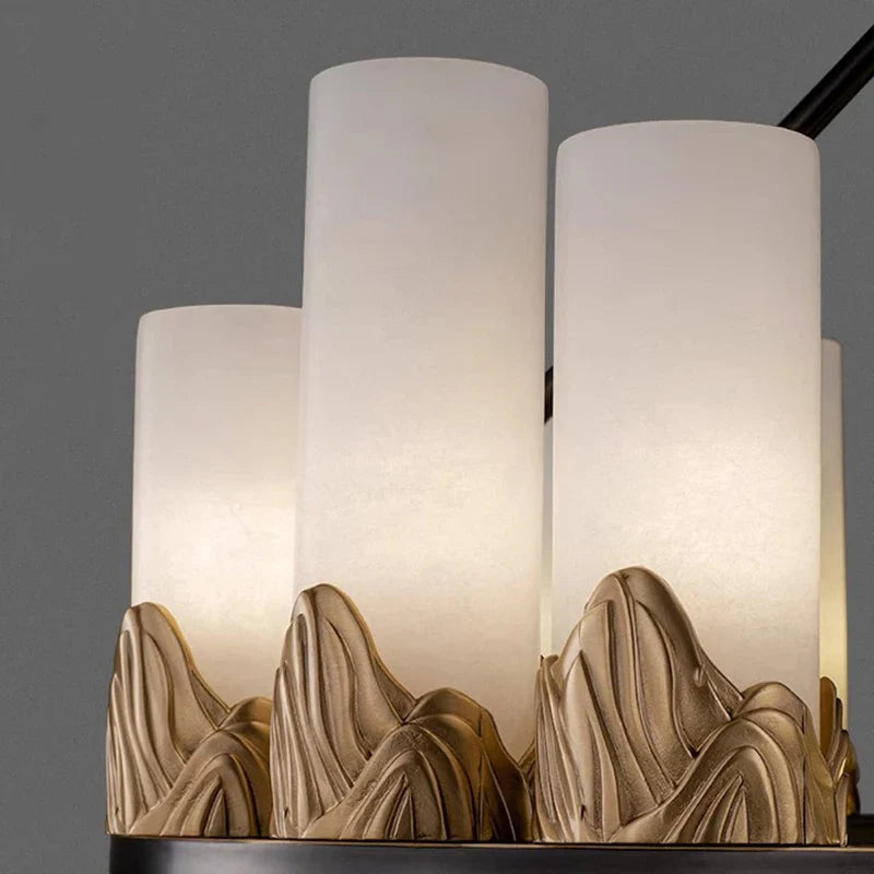 Petra - Modern Round Candle Style Ceiling Chandelier