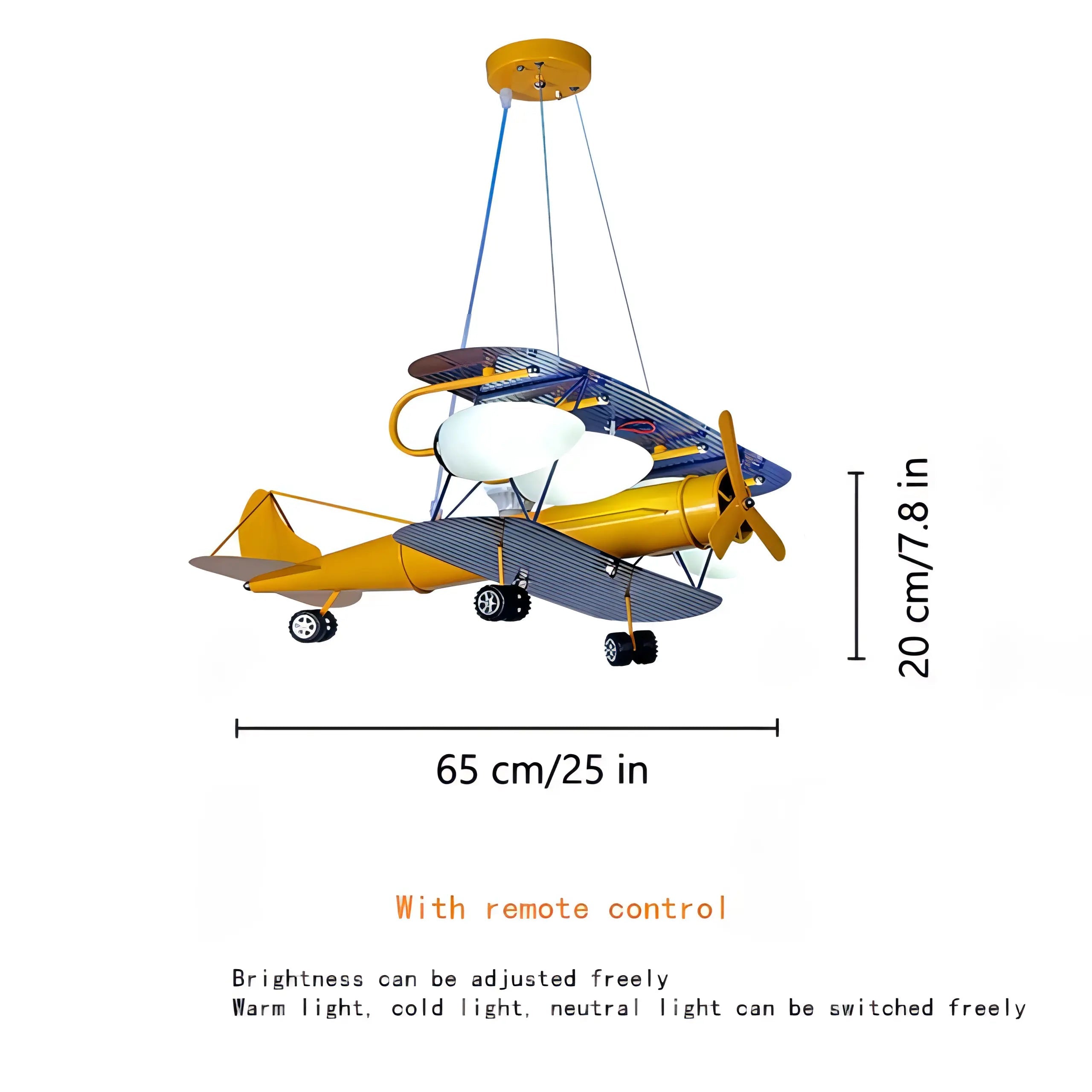 Holguin - LED Aeroplane Hanging Children's Ceiling Light