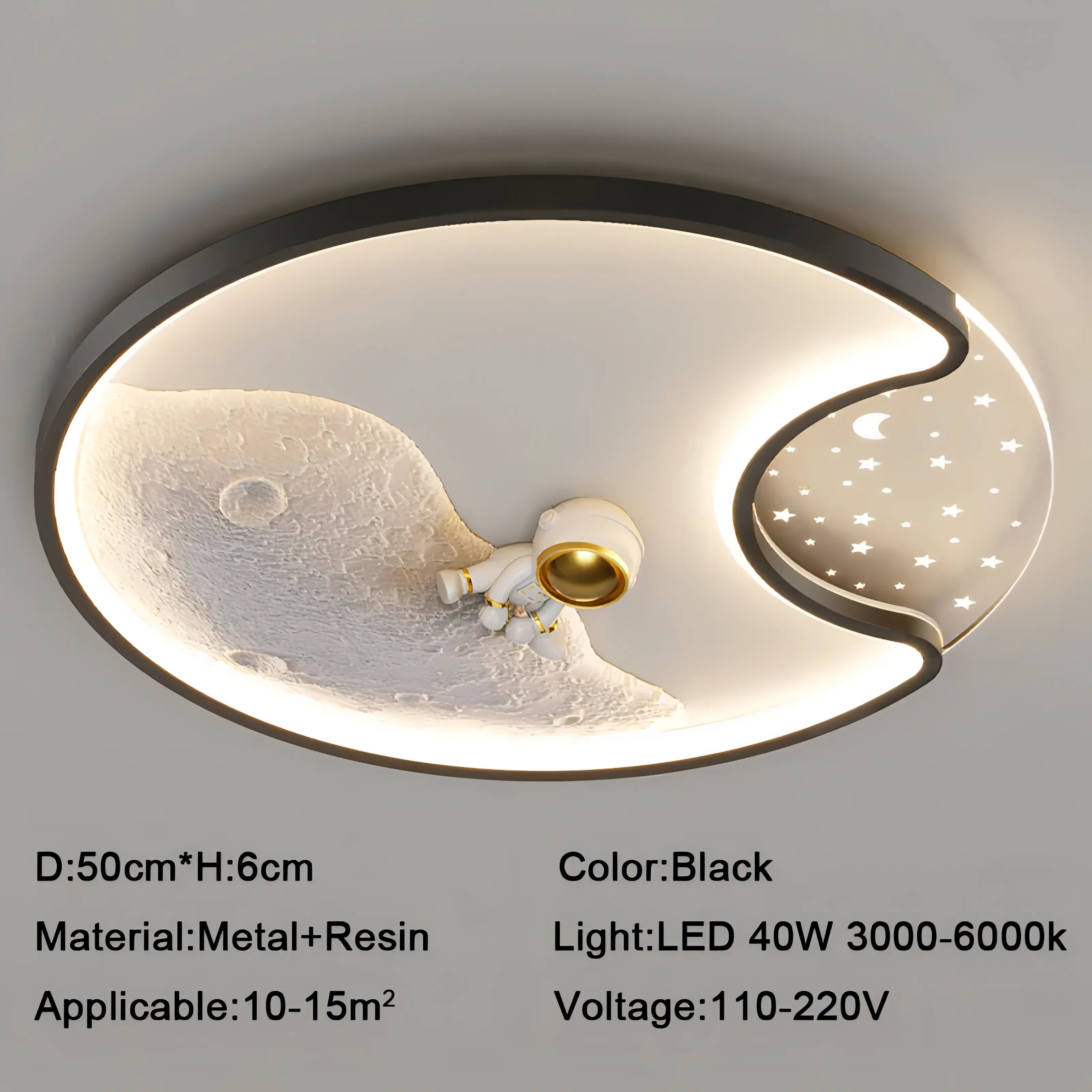 Kenyon - Surface Mounted Astronaut LED Round Ceiling Light Children's Room